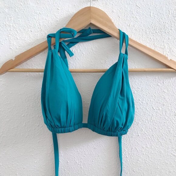 LA BLANCA Earth Goddess Halter Bikini Top Size 2 - Picture 2 of 8